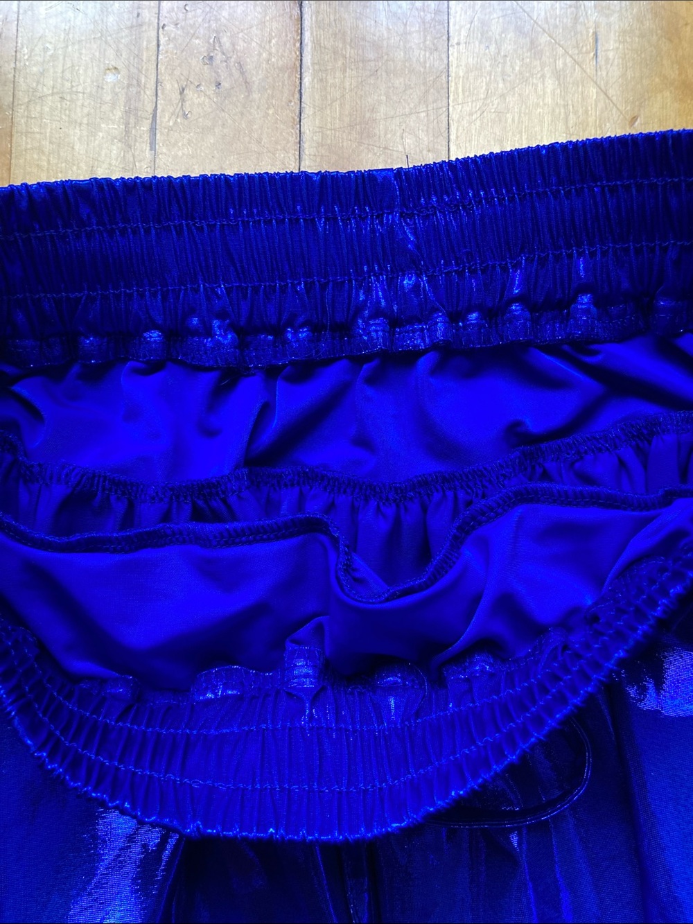 NEW Electric Blue Ruffle Mini Skirt - Picture 5 of 7